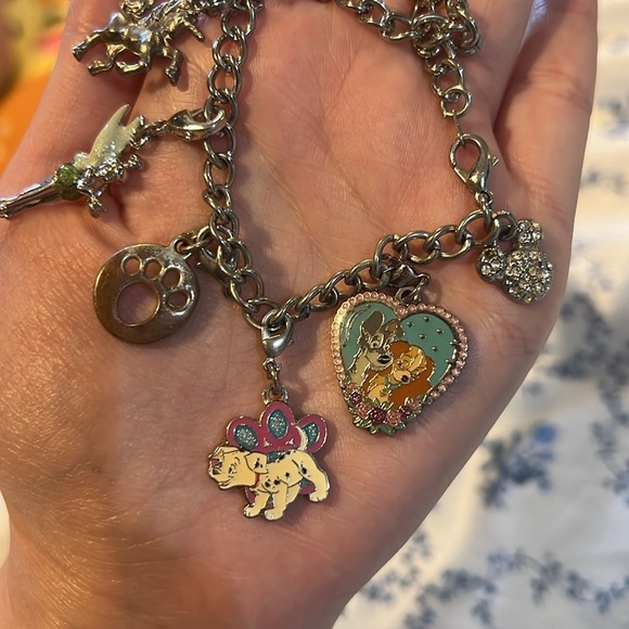Disney Charm Bracelet | Lady & the Tramp, 101 Dalmatians, Tinker Bell + More - Picture 2 of 5